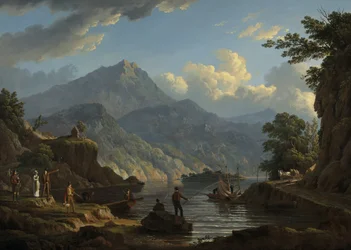 Paesaggio con Turisti al Loch Katrine